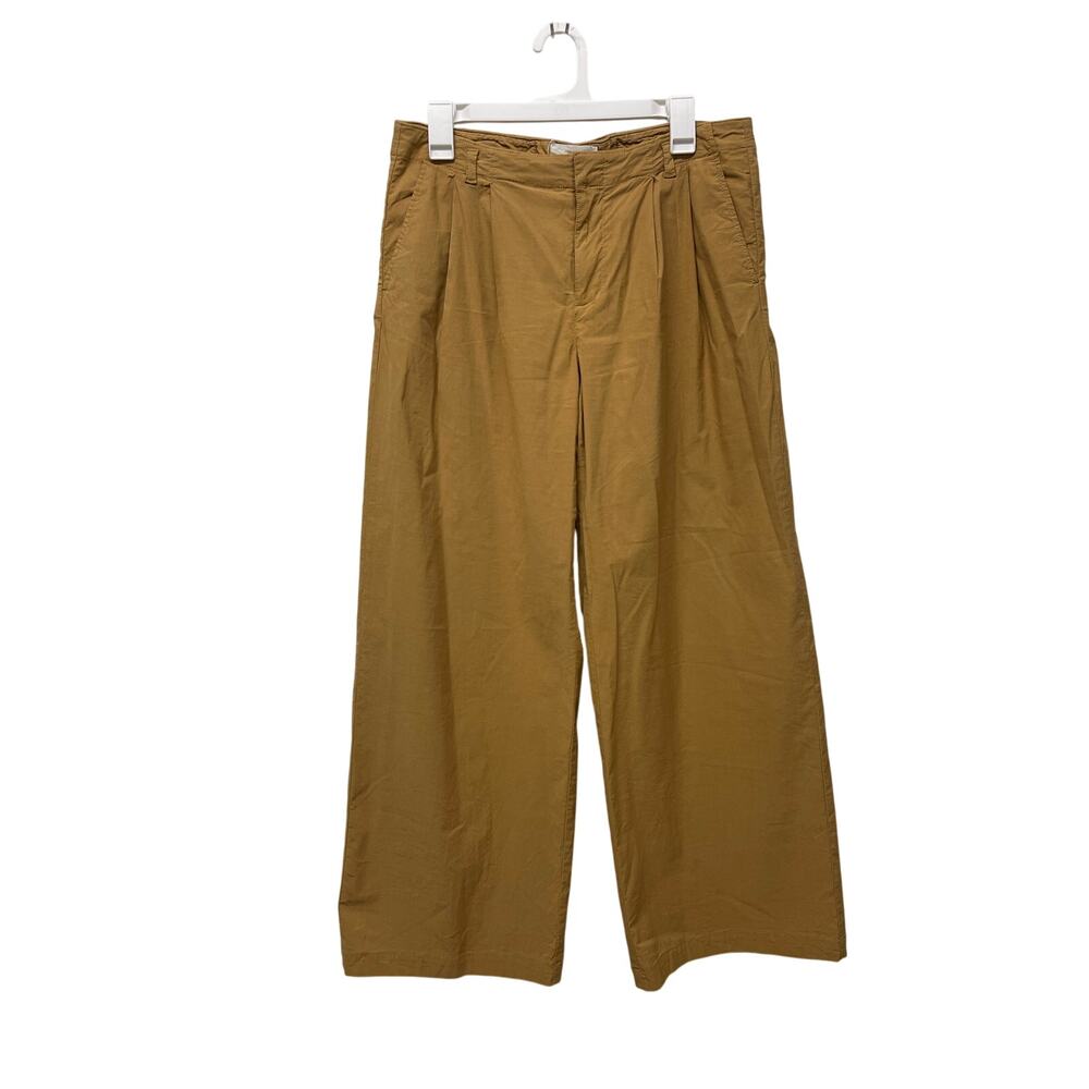 By Anthropologie Low-rise Wide-leg Trouser pants golden khaki size 6
